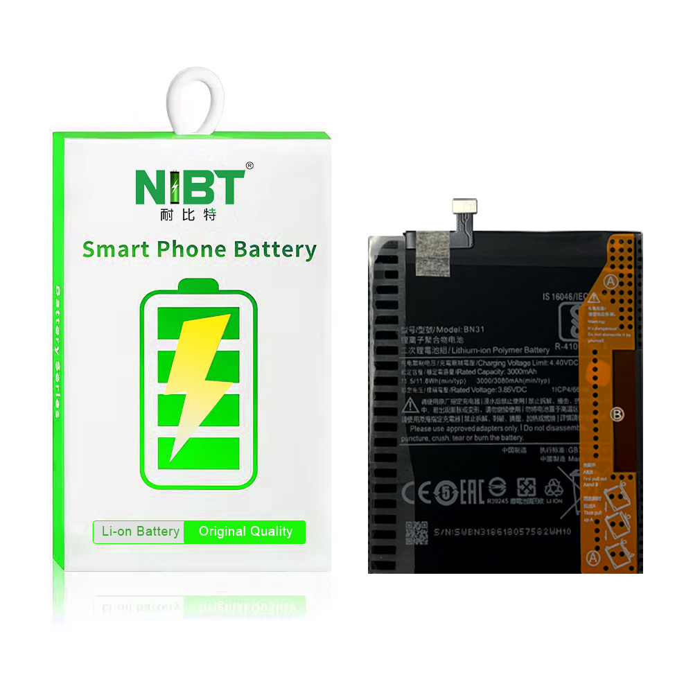 BN31 SUITABLE FOR XIAOMI BATTERY XIAOMI 5X/redmi NOTE5A/redMiS2/MDE6 /MDT6 HIGH CAPACITY LIYHIUM BATTERY 3080 妈