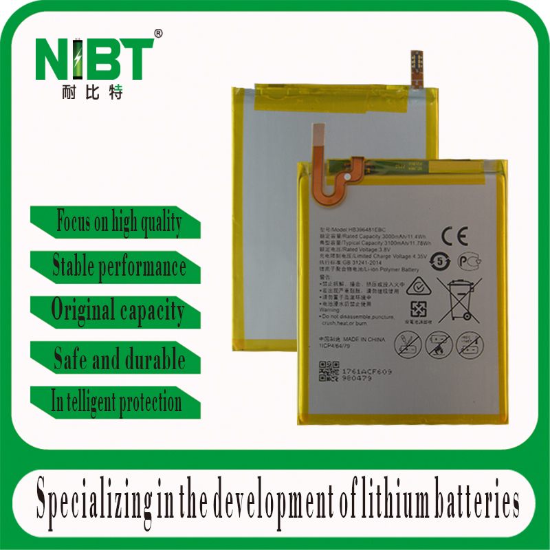 HB396481ECW SUITABLE FOR HUAWEI BATTERY PLAY 5X/GR5/GR5 2015/6X/G8X/G8 mate9lite/Y6-2/Y6 II HIGH CAPACITY LITHIUM BATTERY 3100MAH