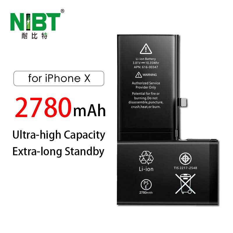 BATTERY SUITABLE FOR IPHONE X HIGH CAPACITY LITHIUM BATTERY 2710 マハ